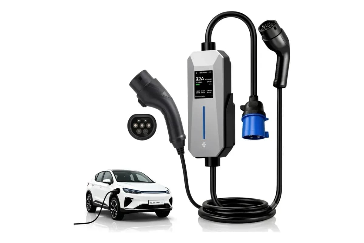 Wallbox 7,4 kW bivolt com cartão RFID com conector Tipo 2 (foto do anúncio)