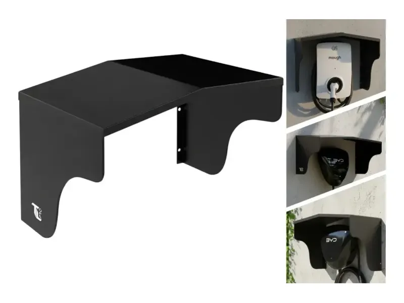 Cobertura de metal em aço preto para wallbox
