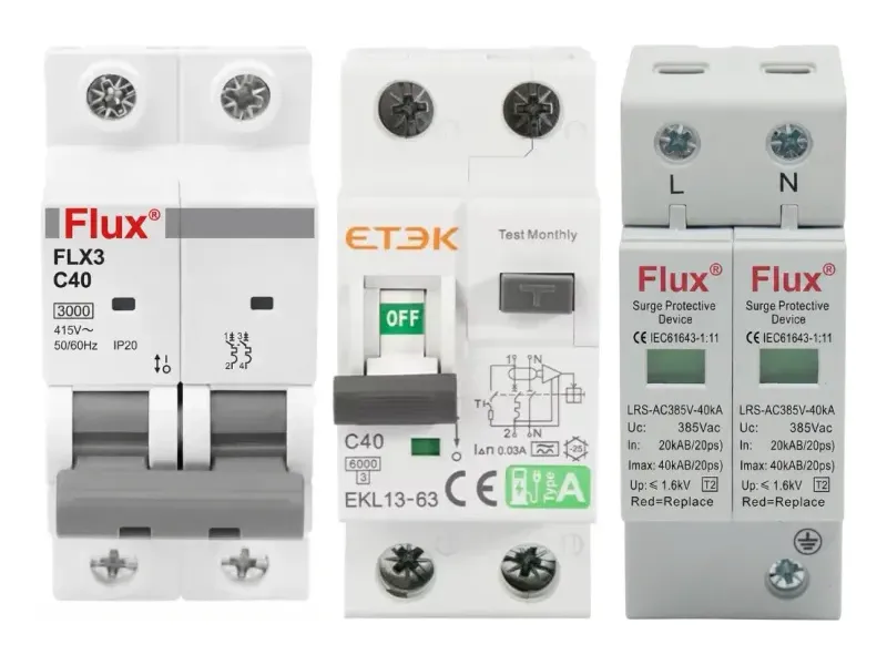 Kit Etek com DR tipo A, DPS e disjuntor