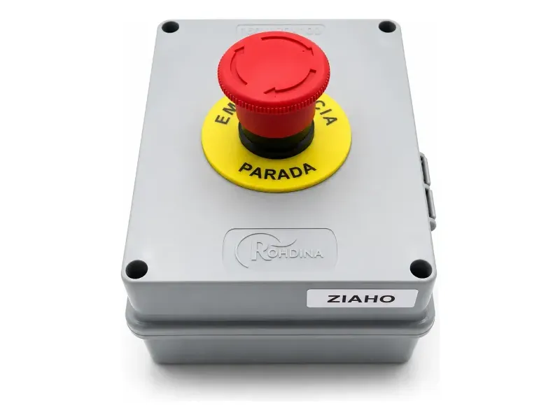 Quadro de proteção para wallbox com botão de emergência e contator de 40 A